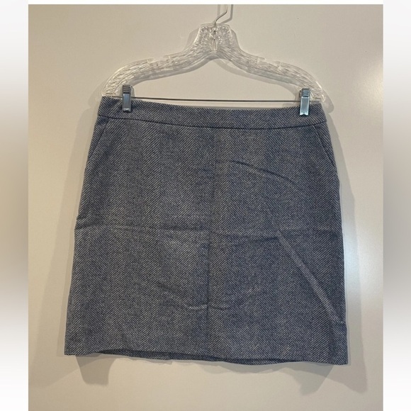 Boden Blue British Tweed Herringbone Wool Skirt  Career Womens Size US‎ 10 (594) - Picture 1 of 5